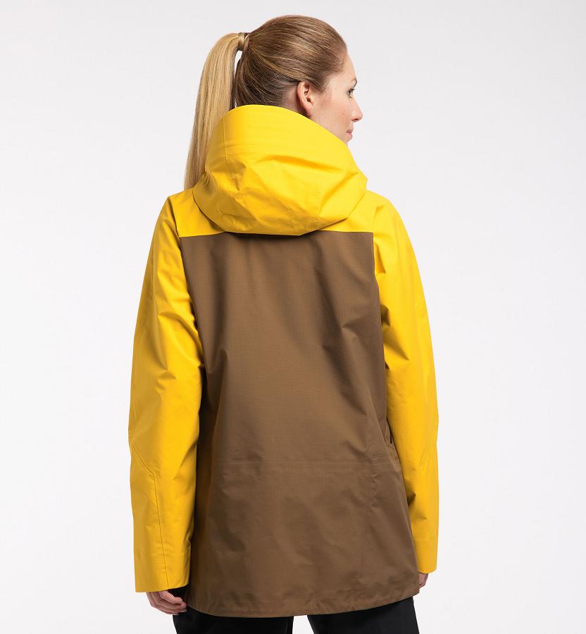 Haglöfs Womens Vassi GTX Pro Ski Jacket Brown/Yellow New Zealand 29405BNEJ